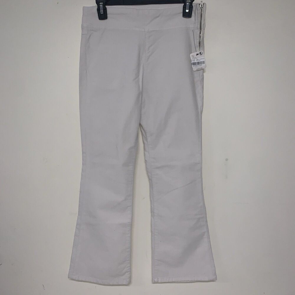 NWT Free People In My Feelings Seasalt Ivory Velvet Crop Boot Cut Pants XS Boho